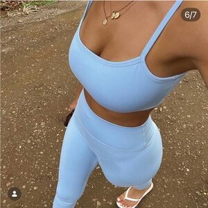 437 Blue Set | Leggings + Bra